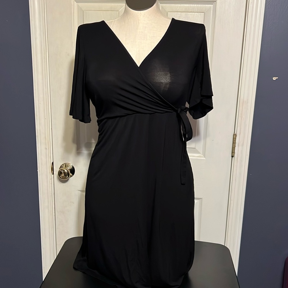 Tie Front Short Sleeve Dress